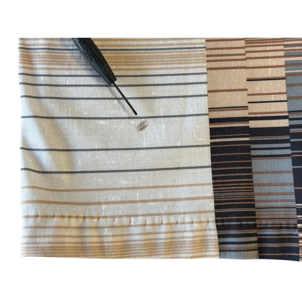 Vintage Alan Stuart Mens Short Sleeve Button‎ Down Shirt Striped MCM Geometric L - Picture 13 of 13